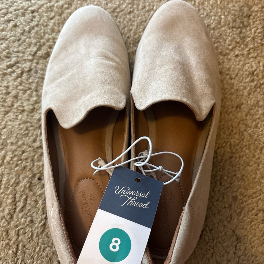 Universal Thread Tan Flats Classic Slip-On Design